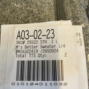 NWT Patagonia Better Sweater 1/4 Zip Large $99